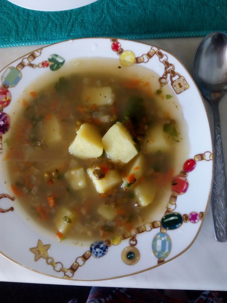 Суп с машем и говядиной.